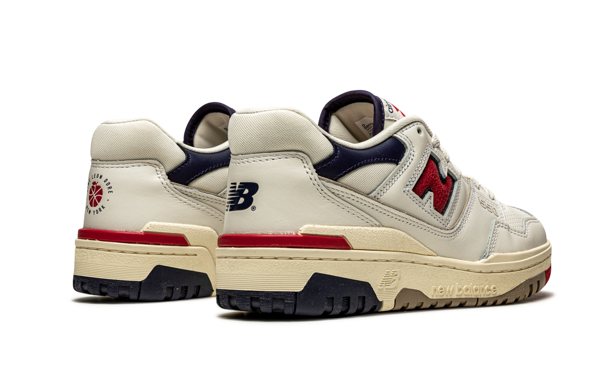 550 "Aime Leon Dore - White Navy Red" BB550A3