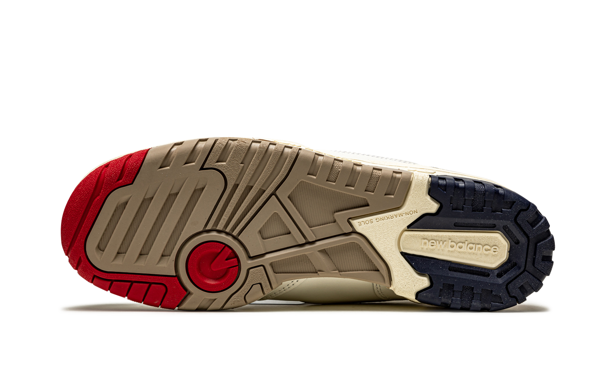 550 "Aime Leon Dore - White Navy Red" BB550A3