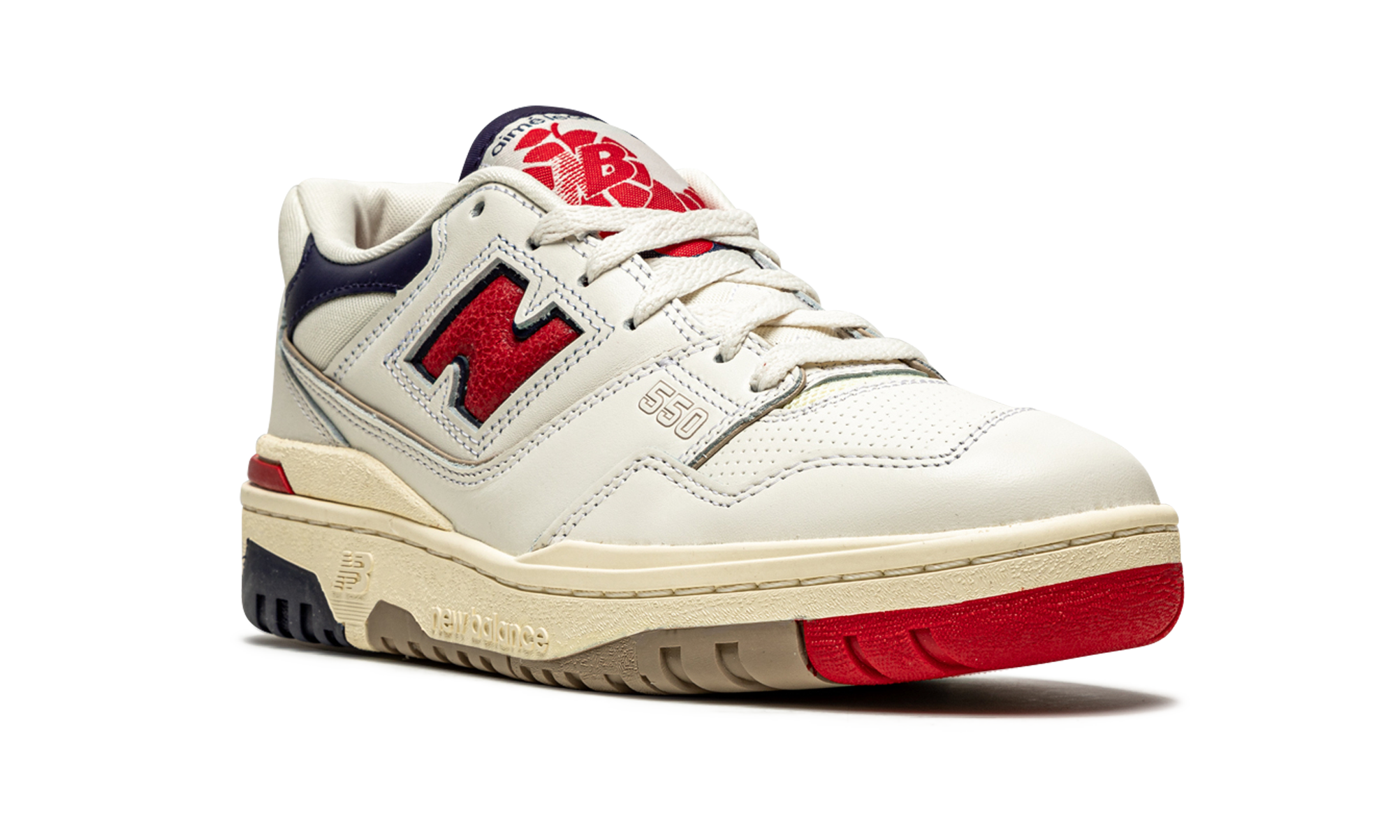 550 "Aime Leon Dore - White Navy Red" BB550A3