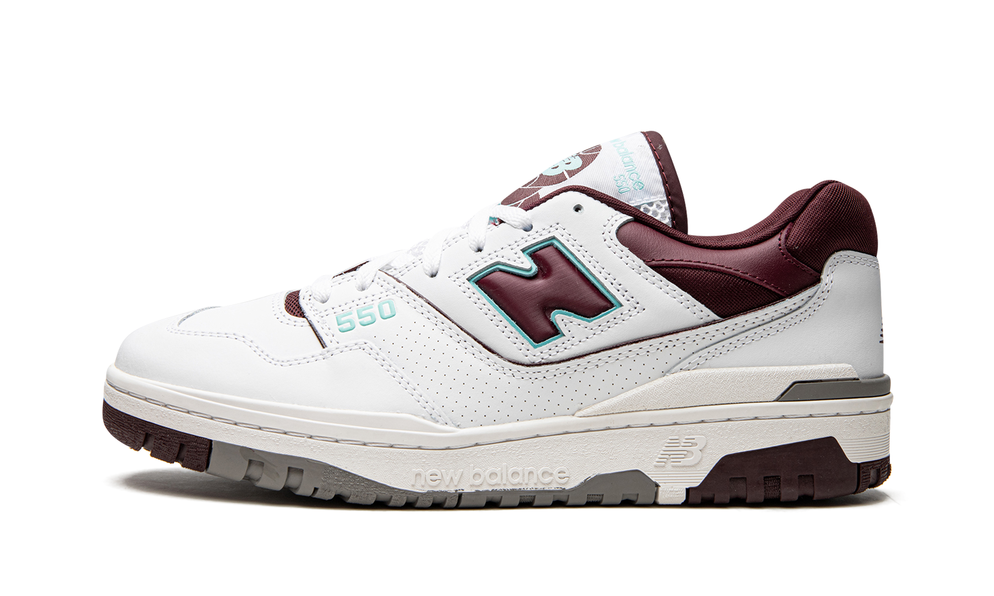 550 "Burgundy / Cyan" BB550WBG