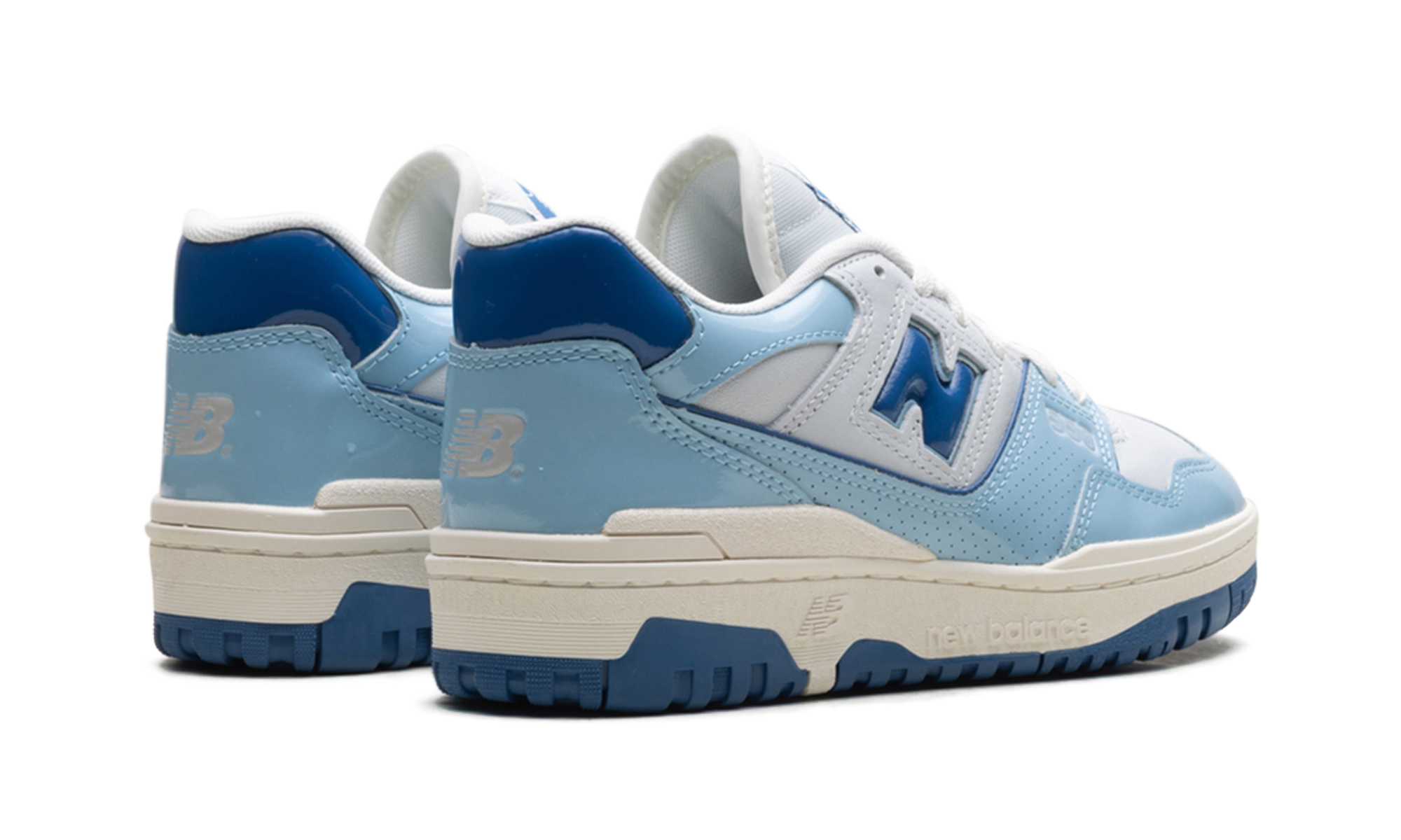 550 "Patent - White / Powder Blue" BB550YKE
