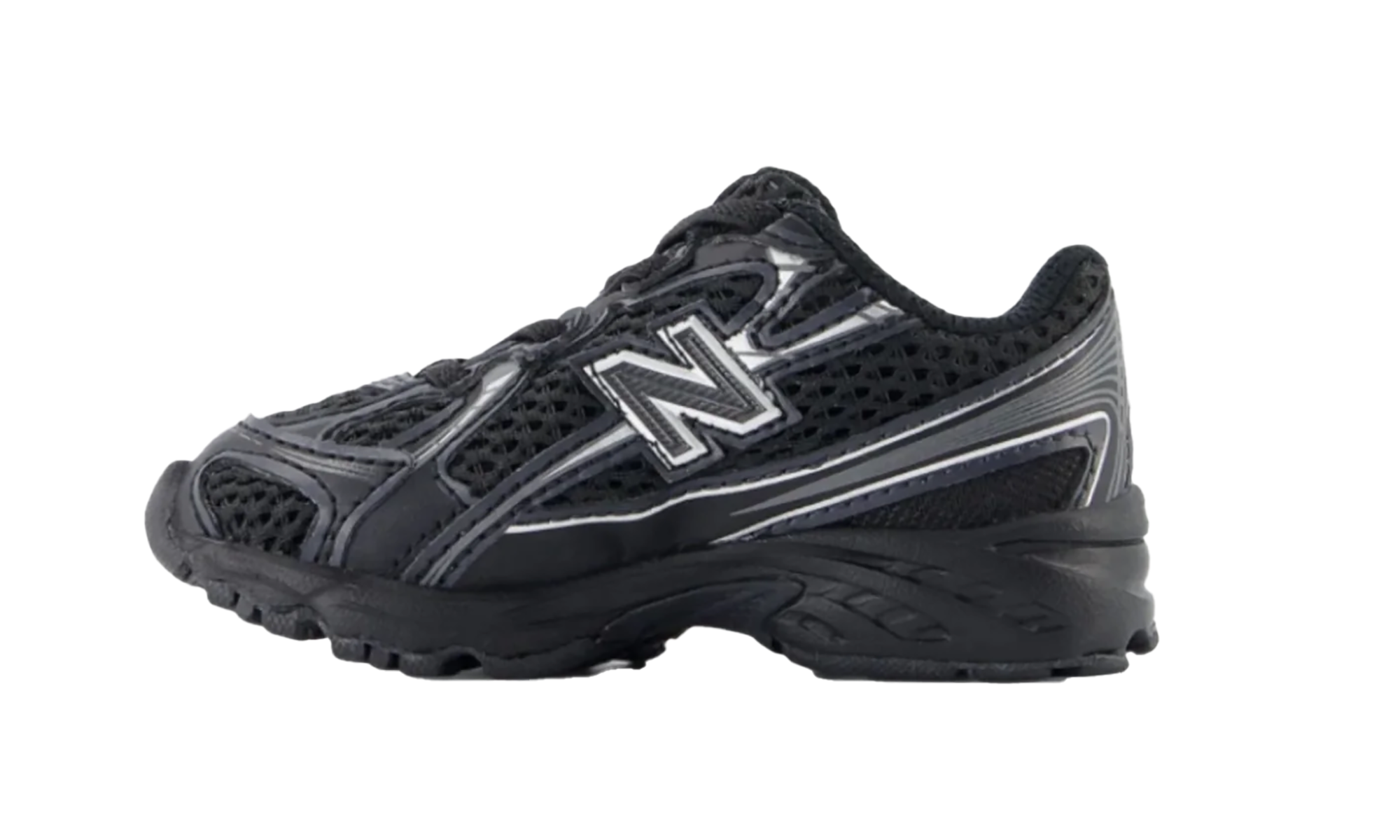 740 Bungee Lace (TD) "Black Silver Metallic" IZ740BM