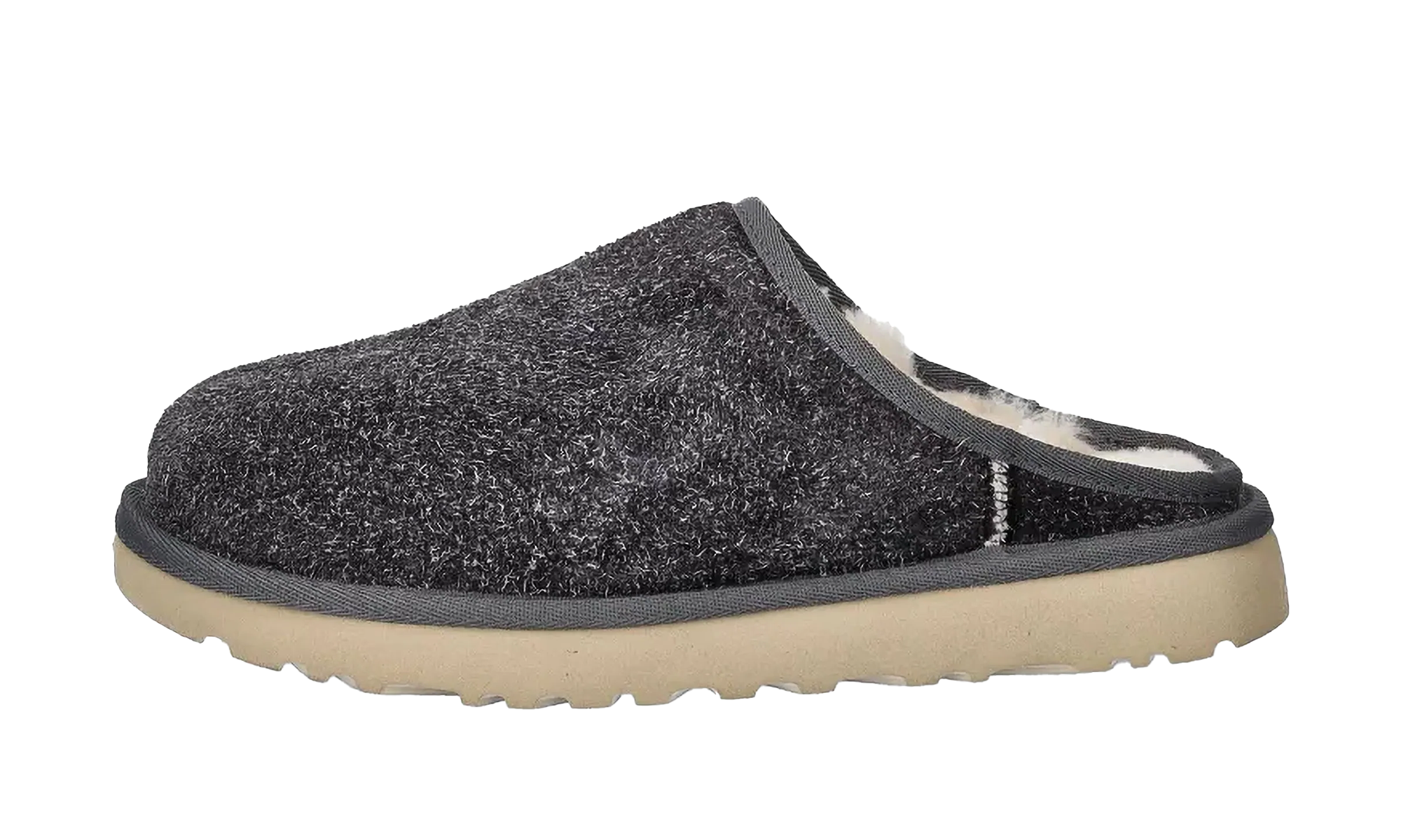Classic Slip-On Shaggy Suede Slipper "Dark Grey" 1153104 DGRY