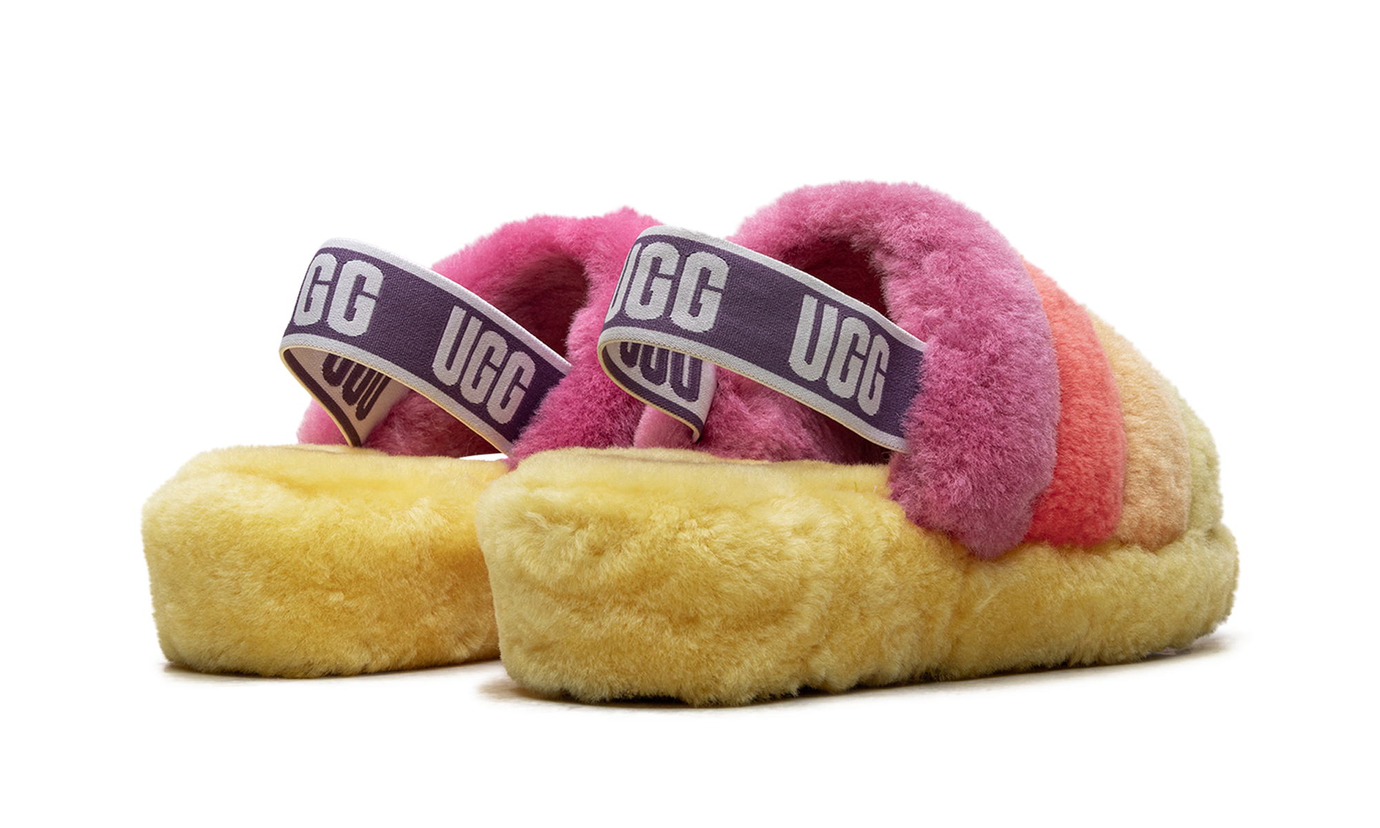 Fluff Yeah Slide WMNS "Rainbow Yellow" 1097169 PRYW