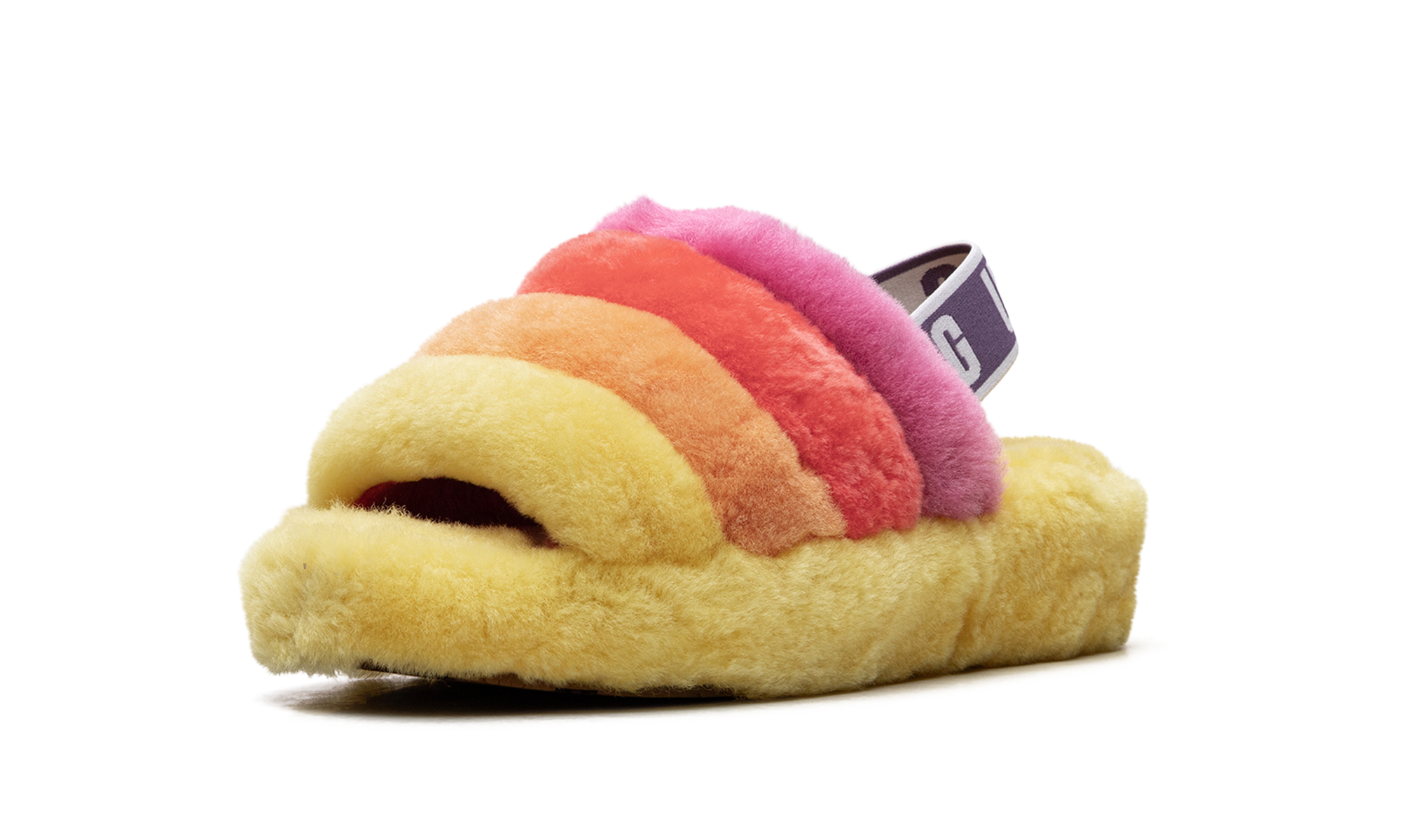 Fluff Yeah Slide WMNS "Rainbow Yellow" 1097169 PRYW