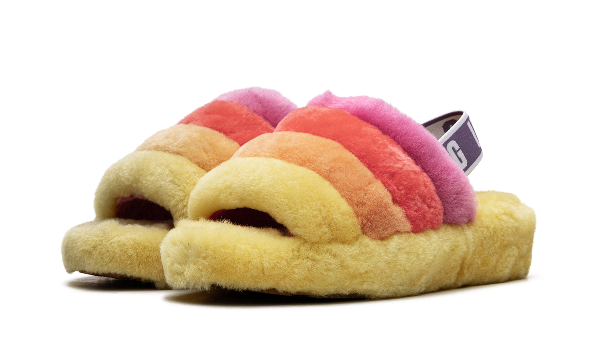 Fluff Yeah Slide WMNS "Rainbow Yellow" 1097169 PRYW