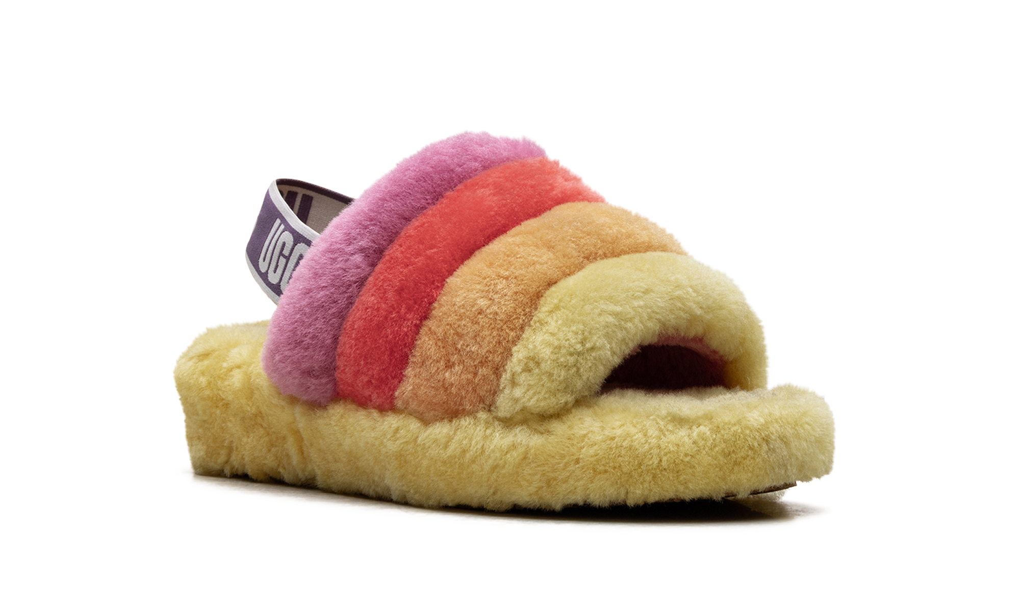 Fluff Yeah Slide WMNS "Rainbow Yellow" 1097169 PRYW