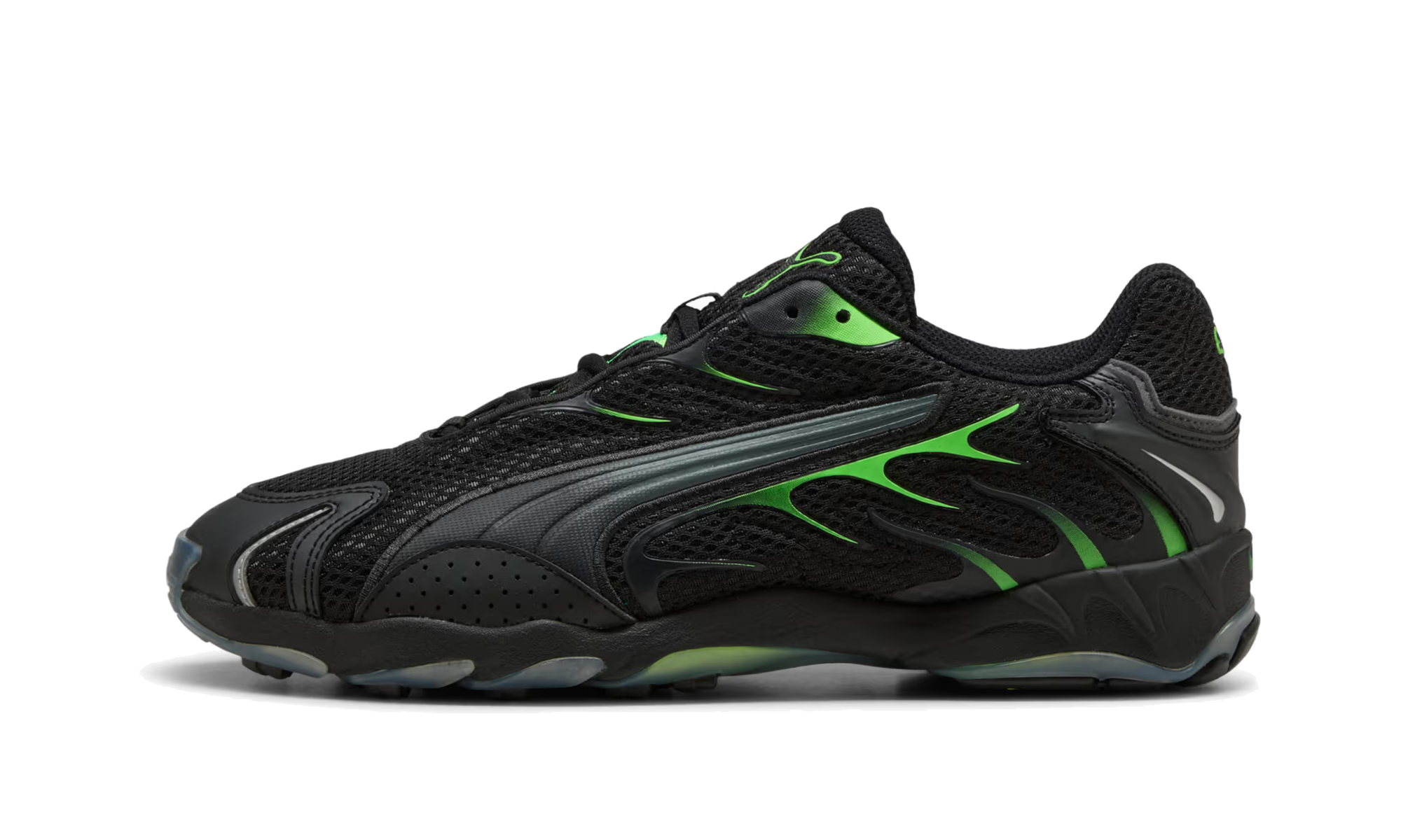 Inhale Sneakers "Black green glare" 401560 01