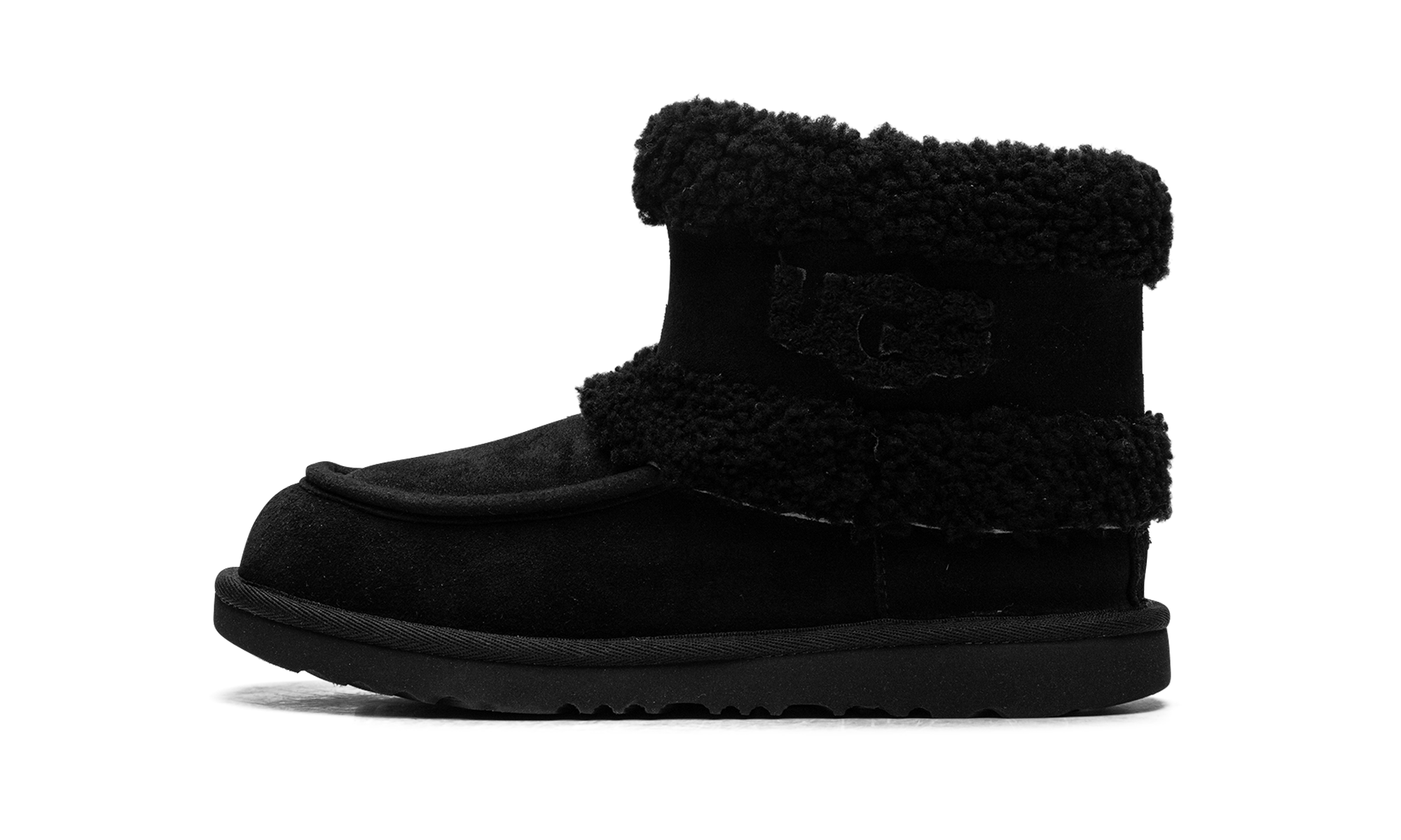K Ultra Mini Ugg Fluff "Black" 1143701K BLK
