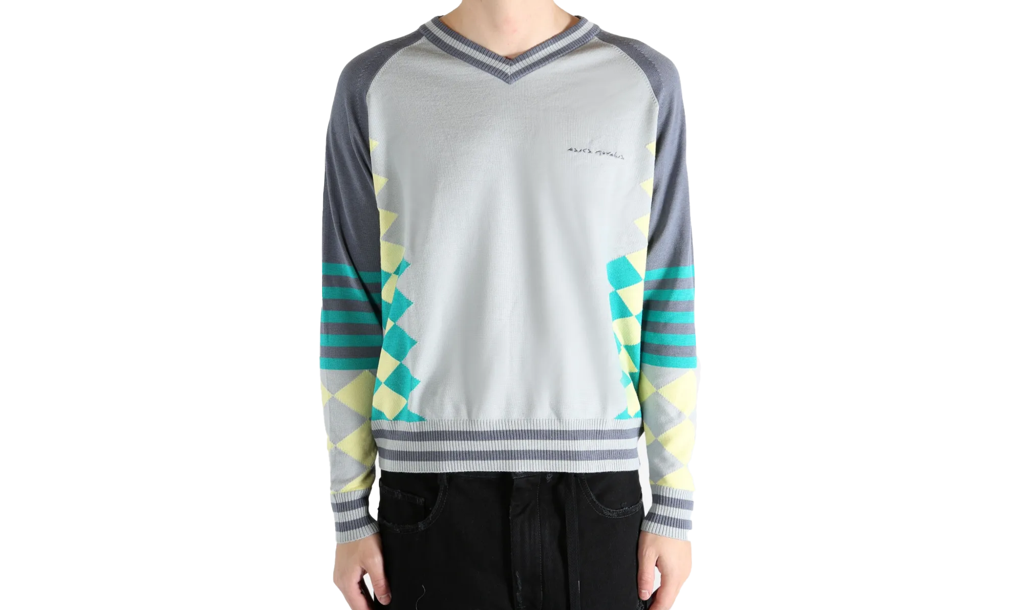 Laricoid Knit Jumper "Kiko Kostadinov - Blue Haze / Lemon" 2203A323 022