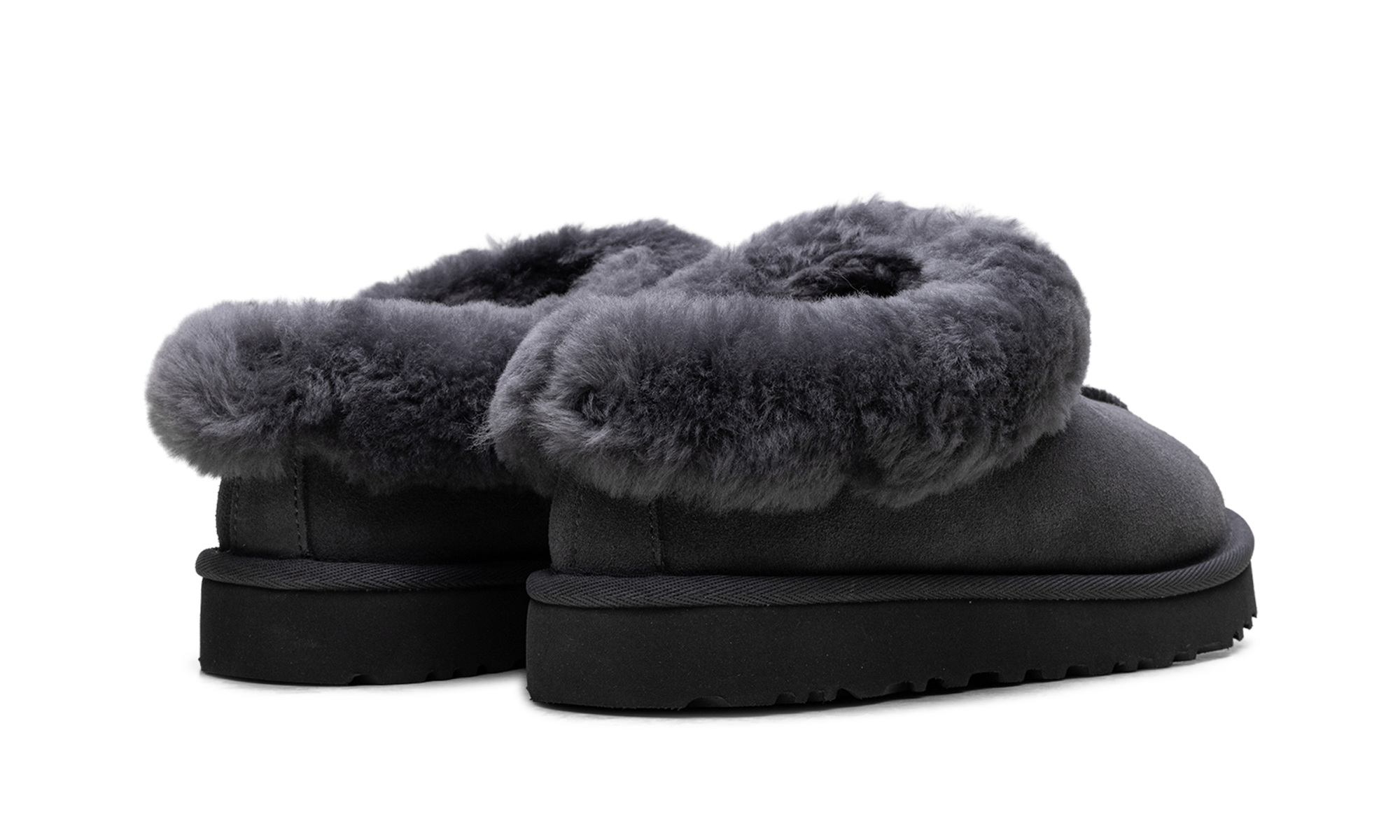 Tazzette Genuine Shearling Collar Slipper WMNS "Obsidian" 1134810 OBS