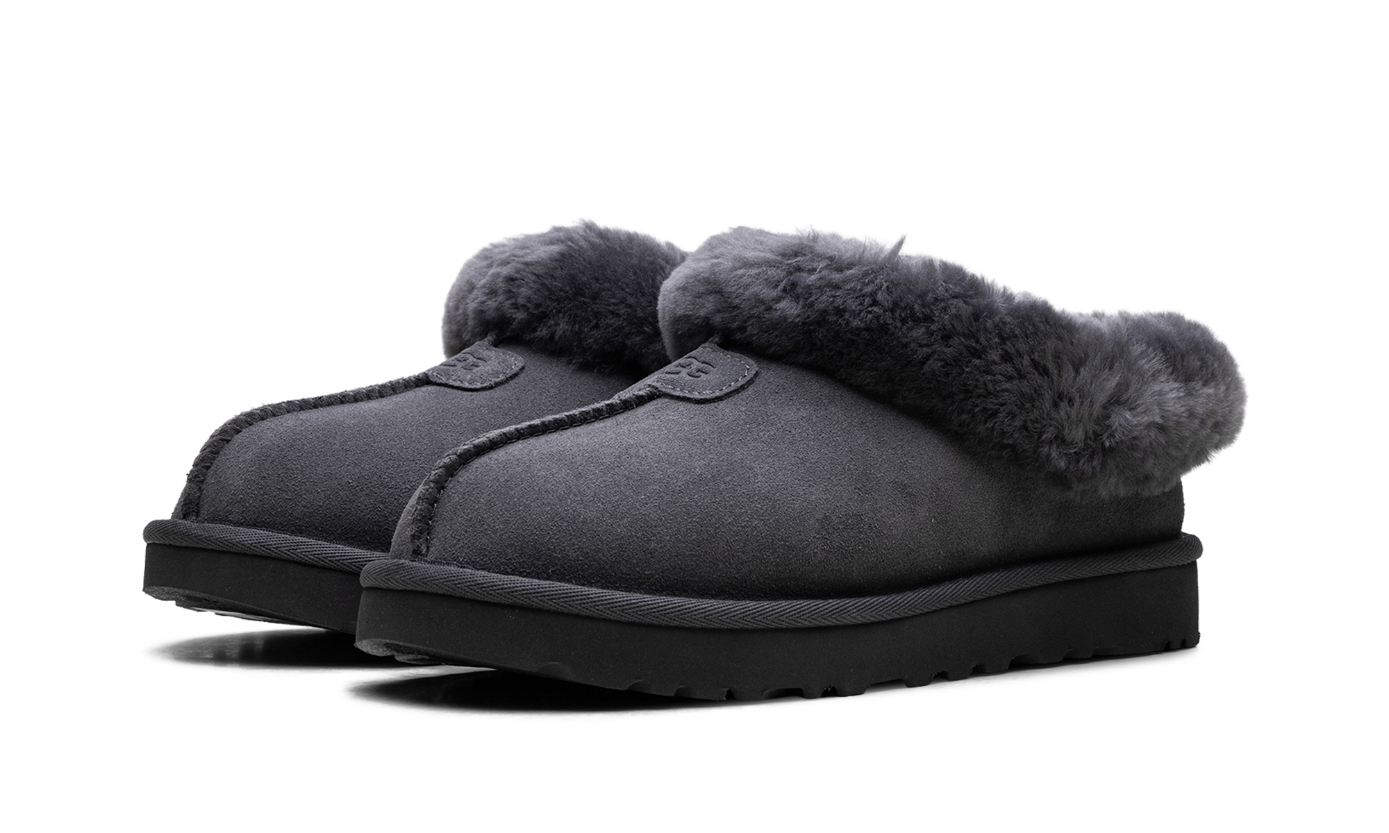 Tazzette Genuine Shearling Collar Slipper WMNS "Obsidian" 1134810 OBS